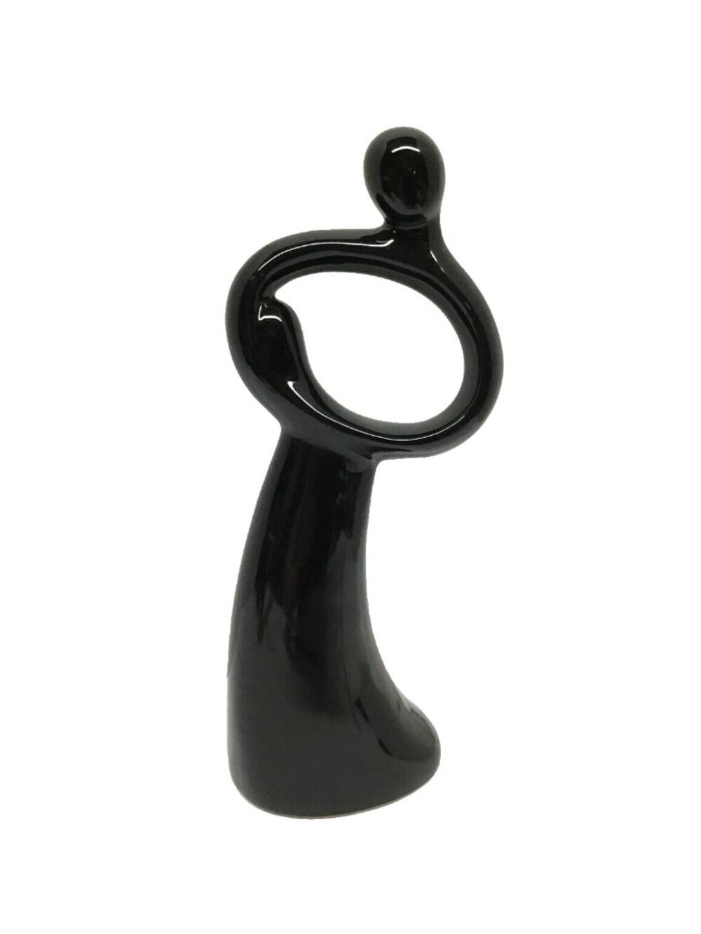 Avery Vintage 1999 Black Ceramic Mother Baby Art Sculpture